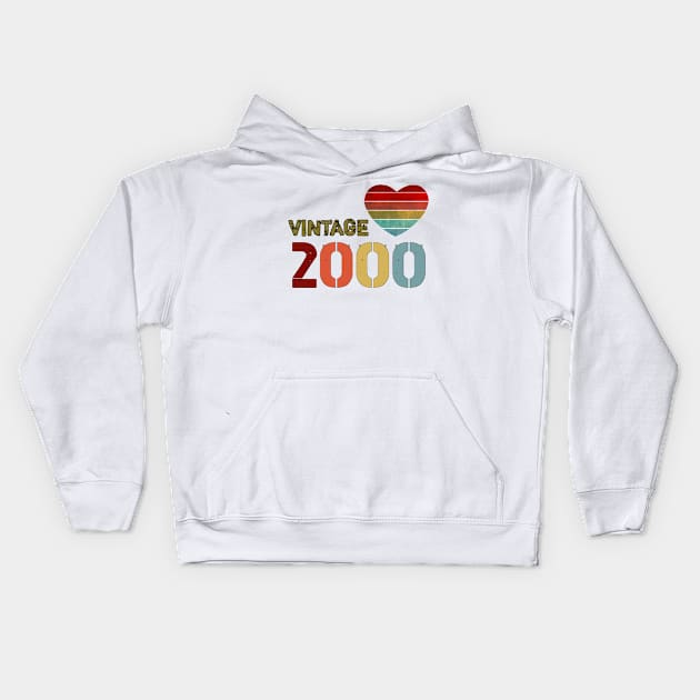 20th Birthday Gift T-Shirt - Retro Birthday - Vintage 2000 Kids Hoodie by Mima_SY